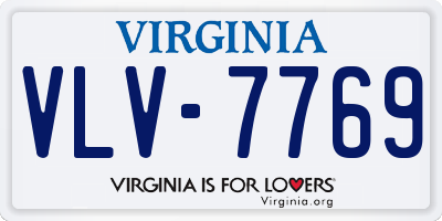 VA license plate VLV7769