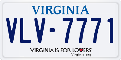 VA license plate VLV7771