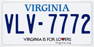 VA license plate VLV7772