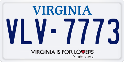 VA license plate VLV7773