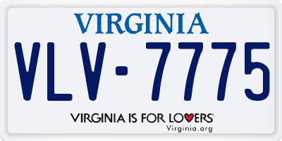 VA license plate VLV7775