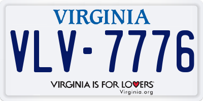 VA license plate VLV7776