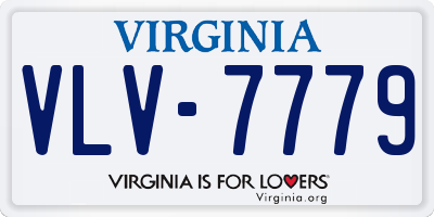 VA license plate VLV7779