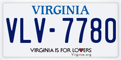 VA license plate VLV7780