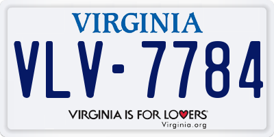 VA license plate VLV7784