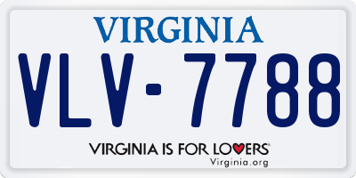 VA license plate VLV7788