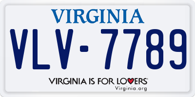 VA license plate VLV7789