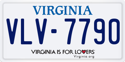 VA license plate VLV7790