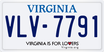 VA license plate VLV7791