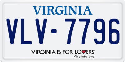 VA license plate VLV7796