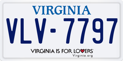 VA license plate VLV7797