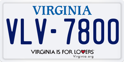 VA license plate VLV7800