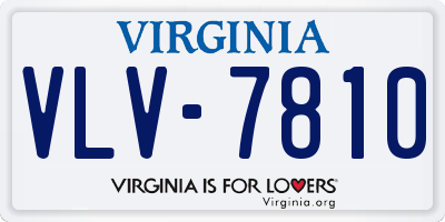 VA license plate VLV7810