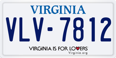 VA license plate VLV7812