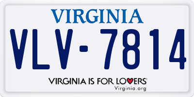 VA license plate VLV7814