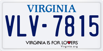 VA license plate VLV7815