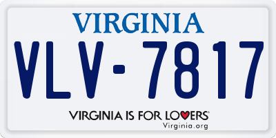 VA license plate VLV7817