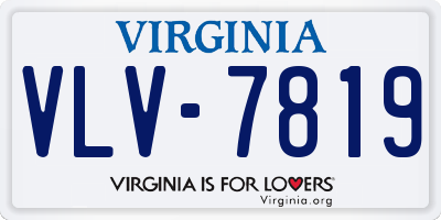 VA license plate VLV7819