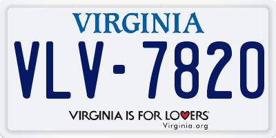 VA license plate VLV7820