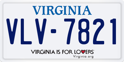 VA license plate VLV7821