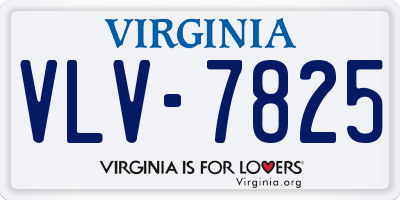 VA license plate VLV7825