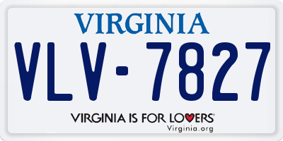 VA license plate VLV7827