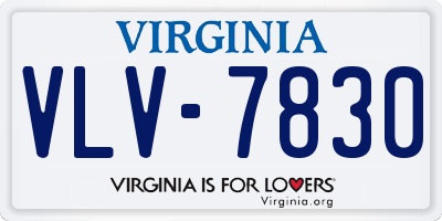 VA license plate VLV7830