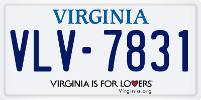 VA license plate VLV7831