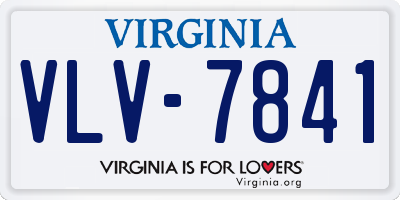 VA license plate VLV7841