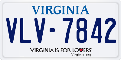 VA license plate VLV7842