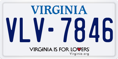 VA license plate VLV7846