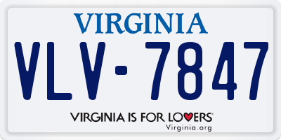 VA license plate VLV7847