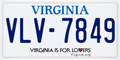 VA license plate VLV7849