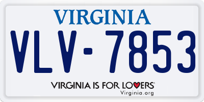 VA license plate VLV7853