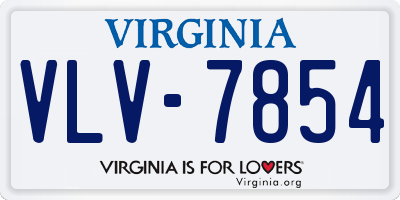 VA license plate VLV7854