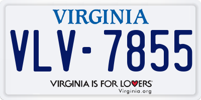 VA license plate VLV7855