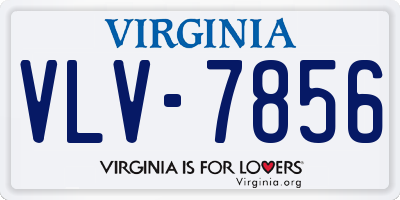 VA license plate VLV7856