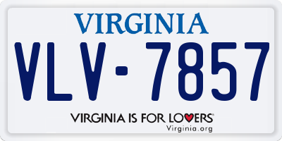 VA license plate VLV7857