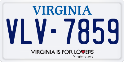 VA license plate VLV7859