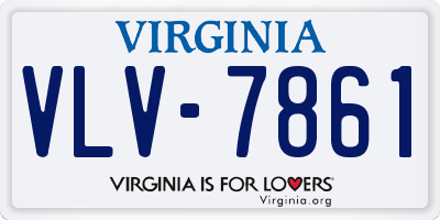 VA license plate VLV7861