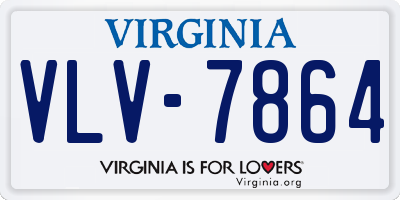 VA license plate VLV7864