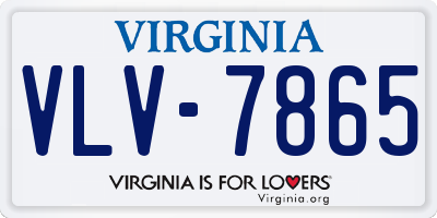 VA license plate VLV7865