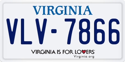 VA license plate VLV7866