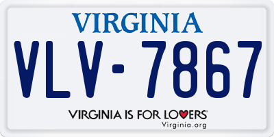 VA license plate VLV7867