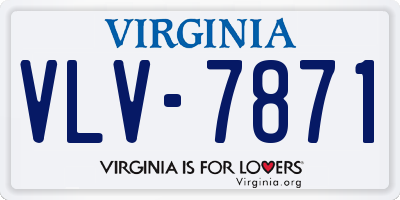 VA license plate VLV7871