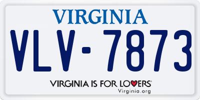 VA license plate VLV7873