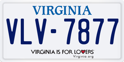 VA license plate VLV7877