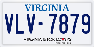 VA license plate VLV7879