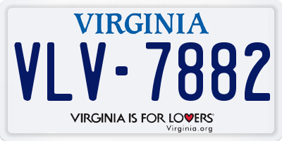 VA license plate VLV7882