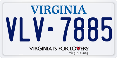 VA license plate VLV7885